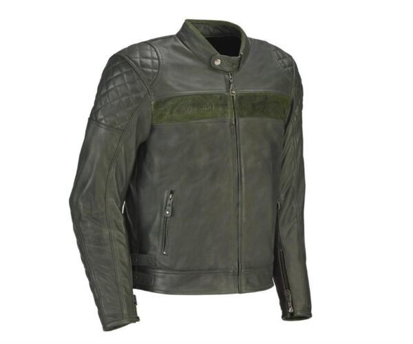 LONDON OLIVE LEATHER JACKET (male) - Image 3