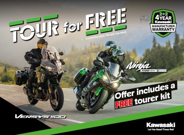 Tour For Free With The Ninja 1100SX and Versys 1100 Families!