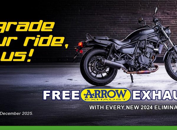 Cruise away with a free Arrow exhaust!