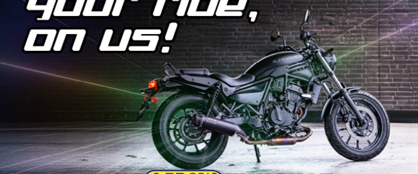 Cruise away with a free Arrow exhaust!